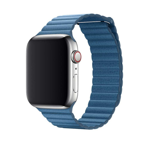 Кожаный ремешок Leather Loop на Apple Watch 38/40/41mm Cape cod blue